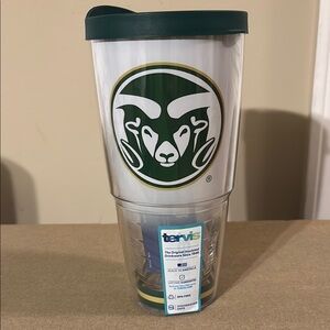 NCAA Colorado State Rams Classic Tumbler 24 oz Portable Plastic Drinkware w/ lid